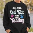 All The Cool Kids Are Reading Book Vintage Retro Sunset Sweatshirt Gifts for Him