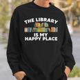 Cool Library Art For Men Women Bookworm Librarian Book Lover Sweatshirt Gifts for Him