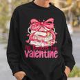 Coquette Bow All Booked For Valentine Book Lover Bookish Sweatshirt Gifts for Him