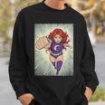 The Crimson Crescent 90s Retro Comic Book Superheroine Art Sweatshirt Gifts for Him