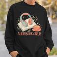 Cute Audiobook Girl Aesthetic Book & Tea Love Sweatshirt Gifts for Him