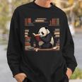 Cute Bear Is Reading a Book Reading Panda Bear Sweatshirt Gifts for Him