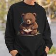 Cute Bear Is Reading a Book Reading Bear Sweatshirt Gifts for Him Cute Bear Is Reading a Book Reading Bear Sweatshirt Gifts for Him