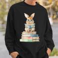 Cute Bunny Reading Book Back To School Easter Sweatshirt Gifts for Him Cute Bunny Reading Book Back To School Easter Sweatshirt Gifts for Him