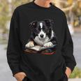 Cute Dog Border Collie Reading Book Sweatshirt Gifts for Him Cute Dog Border Collie Reading Book Sweatshirt Gifts for Him
