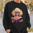 Cute Dog Poodle Reading Book Sweatshirt Gifts for Him Cute Dog Poodle Reading Book Sweatshirt Gifts for Him