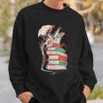 Cute Dragon Reading Cat Books Dragon Sweatshirt Gifts for Him