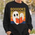 Cute Ghost Book Reading Halloween Teacher Puns Booooks For Men Women Kids Sweatshirt Gifts for Him