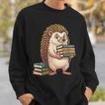 Cute Hedgehog Classics Stories Knowledge Fiction Reading Sweatshirt Gifts for Him