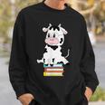 Cute Kawaii Cow Book Reading Bookworm Boys Girls Kids Sweatshirt Gifts for Him Cute Kawaii Cow Book Reading Bookworm Boys Girls Kids Sweatshirt Gifts for Him