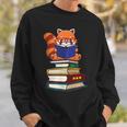 Cute Kawaii Kids Reading Books Glasses Red Panda Lover Sweatshirt Gifts for Him Cute Kawaii Kids Reading Books Glasses Red Panda Lover Sweatshirt Gifts for Him
