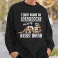 Cute Kids Read Books & Pet My Basset Hound Dog Lover Sweatshirt Gifts for Him Cute Kids Read Books & Pet My Basset Hound Dog Lover Sweatshirt Gifts for Him