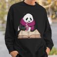 Cute Panda With Book And Hot Cocoa Reading Sweatshirt Gifts for Him Cute Panda With Book And Hot Cocoa Reading Sweatshirt Gifts for Him