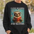 Cute Sloth Reading Book School Librarian Teacher Student Sweatshirt Gifts for Him