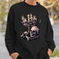 Dark Academia Aesthetic Gothic Book Candle Skull Red Rose Sweatshirt Gifts for Him Dark Academia Aesthetic Gothic Book Candle Skull Red Rose Sweatshirt Gifts for Him
