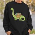 Dinosaur Librarian Book Lover Reading Brontosaurus Sweatshirt Gifts for Him