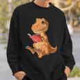 Dinosaur Reading Book Dino Reading Book Lovers Book Readers Sweatshirt Gifts for Him