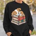 Dog Reading Book Pajama Sleep Sweatshirt Gifts for Him