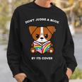 Don't Judge A Book By Its Cover Reading Jack Russell Terrier Sweatshirt Gifts for Him Don't Judge A Book By Its Cover Reading Jack Russell Terrier Sweatshirt Gifts for Him