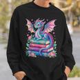 Dragon Book Fantasy Reading Sweatshirt Gifts for Him Dragon Book Fantasy Reading Sweatshirt Gifts for Him
