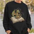 Dragon Bookworm Reading Fantasy Book Graphic Art Sweatshirt Gifts for Him Dragon Bookworm Reading Fantasy Book Graphic Art Sweatshirt Gifts for Him