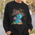 Dragon With Tree Books Cute Dragon Read Books Sweatshirt Gifts for Him Dragon With Tree Books Cute Dragon Read Books Sweatshirt Gifts for Him