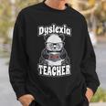 Dyslexia Teacher Therapist Dyslexic Therapy Panda Book Heart Sweatshirt Gifts for Him Dyslexia Teacher Therapist Dyslexic Therapy Panda Book Heart Sweatshirt Gifts for Him