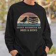 Easily Distracted By Birds & Books Retro Birding Bird Sweatshirt Gifts for Him