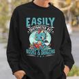 Easily Distracted By Books And Dragons Nerds Sweatshirt Gifts for Him