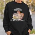 Easily Distracted By Books And Horses Sweatshirt Gifts for Him