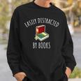 Easily Distracted By Books Shirt Reading T-Shirt Sweatshirt Gifts for Him
