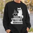 Easily Distracted Cats Coffee And Books Sweatshirt Gifts for Him Easily Distracted Cats Coffee And Books Sweatshirt Gifts for Him