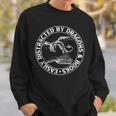 Easily Distracted By Dragons & Books Book Lover Fantasy Sweatshirt Gifts for Him