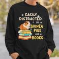 Easily Distracted By GUINEA PIGS And Books Sweatshirt Gifts for Him
