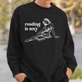 English German French Language For Teachers Reading Is Sexy Retro Book Small Classic Fit Crew Neck Short Sleeve Casual T-Shirt Sweatshirt Gifts for Him