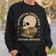 Existential Crisis Club Lifetime Member Skull Books Sarcasm Sweatshirt Gifts for Him Existential Crisis Club Lifetime Member Skull Books Sarcasm Sweatshirt Gifts for Him