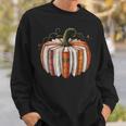 Fall Book Pumpkin Retro Reading Halloween Teacher Sweatshirt Gifts for Him