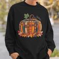 Fall Book Pumpkin Retro Reading Teacher Autumn Books Lover Sweatshirt Gifts for Him Fall Book Pumpkin Retro Reading Teacher Autumn Books Lover Sweatshirt Gifts for Him