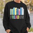 Freadom Books Reader Librarian Reading Sweatshirt Gifts for Him