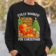 Fully Booked For Christmas Holiday Book Lover Santa Sweatshirt Gifts for Him