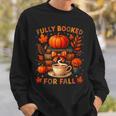 Fully Booked For Fall Books Coffee Leaves Pumpkins Tee Sweatshirt Gifts for Him