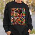 Geometric History Educated Women Reading Book Melanin Sweatshirt Gifts for Him
