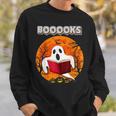 Ghost Reading Books Teacher Halloween Men Women Sweatshirt Gifts for Him