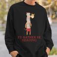 Giraffe Book Lovers I'd Rather Be ReadingShirt Sweatshirt Gifts for Him