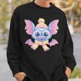 Goat Open Book Reading Animal Lover Graphic Portrait Round Sweatshirt Gifts for Him