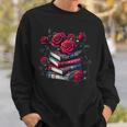 Gothic Books Roses Dark Academia Vintage Library Romance Sweatshirt Gifts for Him