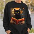 Halloween Cat Reading Books Spooky Cat Reader Teachers For Men Women Kids Sweatshirt Gifts for Him Halloween Cat Reading Books Spooky Cat Reader Teachers For Men Women Kids Sweatshirt Gifts for Him
