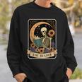 Halloween Tarot Card The Reader Skeleton Reading Books Sweatshirt Gifts for Him Halloween Tarot Card The Reader Skeleton Reading Books Sweatshirt Gifts for Him