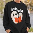 Halloween Teacher Library Ghost Books Men Women Kids Sweatshirt Gifts for Him