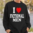 I Heart Love Fictional Men Book Movies Literature Reading Sweatshirt Gifts for Him